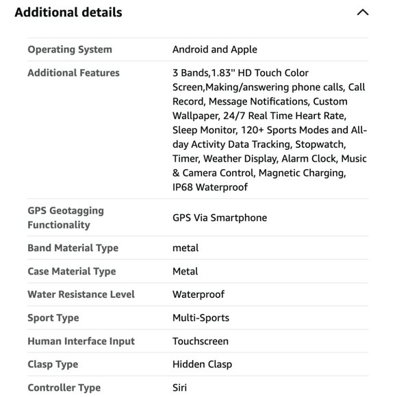 Smart Watches for Women, 1.83" HD Fitness Tracker (Answer/Make Calls) BRAND NEW - Picture 2 of 3
